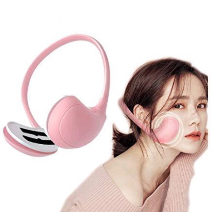 ems美顔器 ほうれい線を消す たるみ 二重顎解消グッズ リフトアップ マスク型美顔器 フェイシャル エクササイズ フィットネス ピンク プの通販は