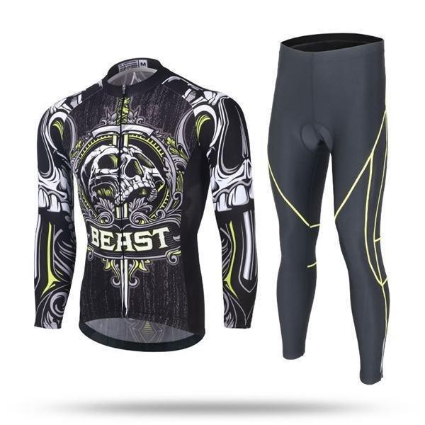 メンズ 自転車ウェア 上下2点セット バイク ジャケット 半袖 サイクルウェア 吸汗 速乾 サイクリング裏ウエアスカルの通販は 8,676円