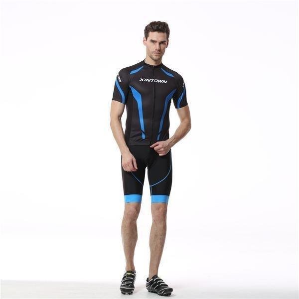 上下2点セット メンズ スカル バイク 運動 自転車ウェア おしゃれ サイクルウェア 半袖 サイクリング裏ウエア 吸汗 速乾 ジャケットの通販は 7,529円