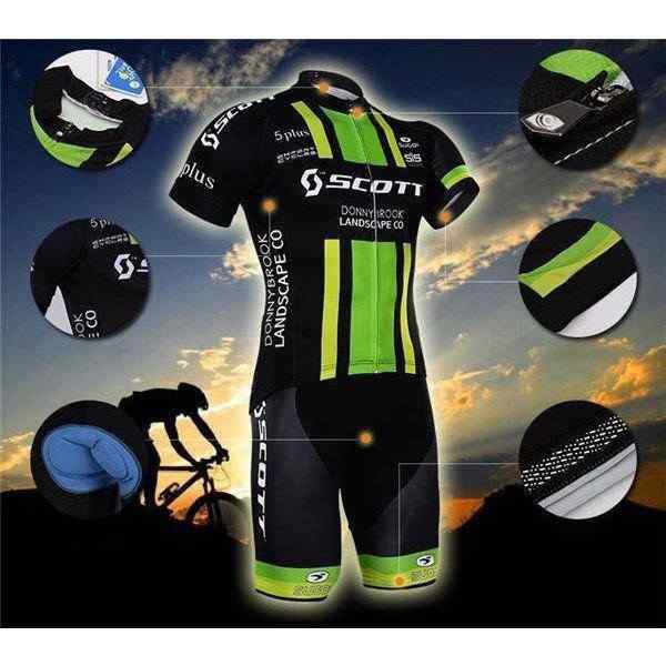 SCOTT 自転車ウェア 上下2点セット サイクルウェア 半袖 メンズ