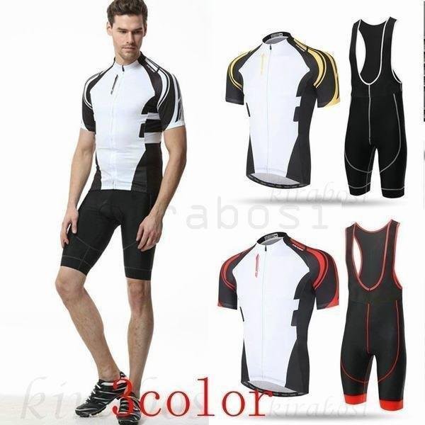 自転車ウェア メンズ ビブタイプ サイクルジャージ 上下セット サイクルウェア 夏 半袖 快適 涼しい 薄手 通気性 吸汗 春物の通販は 7,950円