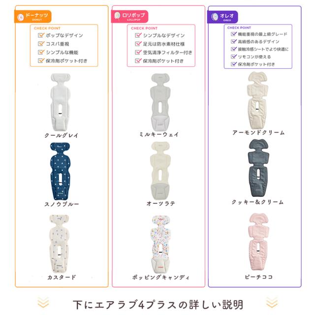 エアラブ4 ロリポップ オーツラテ ベビーカー airluv4+ lollipop