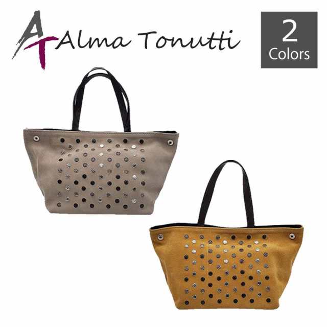 Alma Tonutti アルマトヌッティ リベット付きスウェードミニトートの通販は
