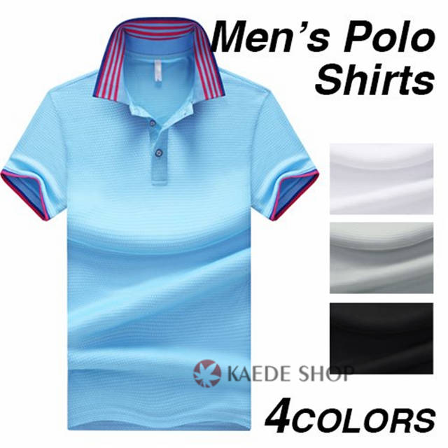 ポロシャツ メンズ 半袖 無地 柄 黒 白 半袖ポロシャツ トップス ゴルフウェア ゴルフ おしゃれの通販はau Pay マーケット 楓ショップ