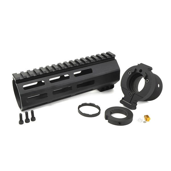 《3%OFFクーポン有》RGW 7インチ QD Takedown System M-LOK レールハンドガード ＆ コネクターセット マルイ GBB M4 MWS 用