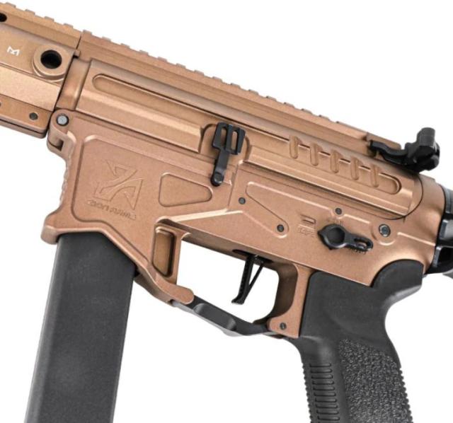 《ポイント超々祭3%OFFクーポン》LANCER TACTICAL ZION ARMS 電子トリガー Nebula ETU搭載電動ガン PW9 Mod1 ブラック/ブロンズ/グレー