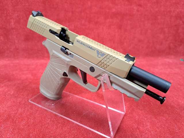 《3%OFFクーポン有》WETECH ガスブローバックガン WILSON COMBAT WCP320 フルサイズ タンカラー