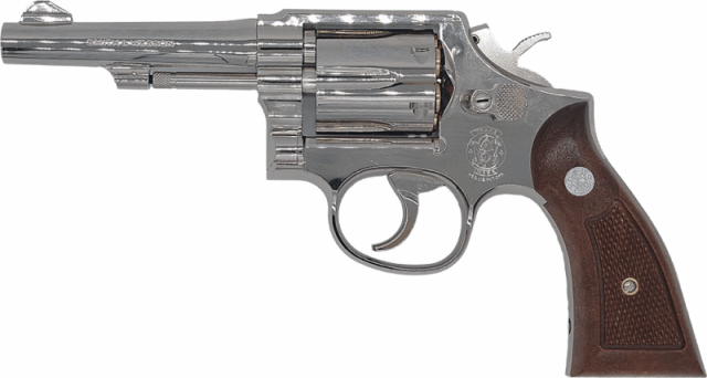 《3%OFFクーポン有》タナカ モデルガン S&W M10 Military & Police 4inch .38 Special Nickel Finish Ver.3