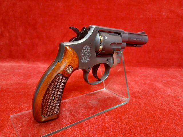 《お買い物ラリー3%OFFクーポン》マルシン リアルカートガスリボルバー S&W M10 3インチ エクセレントHW ハーフチェッカー木製グリップ仕様 Xカートリッジ_3