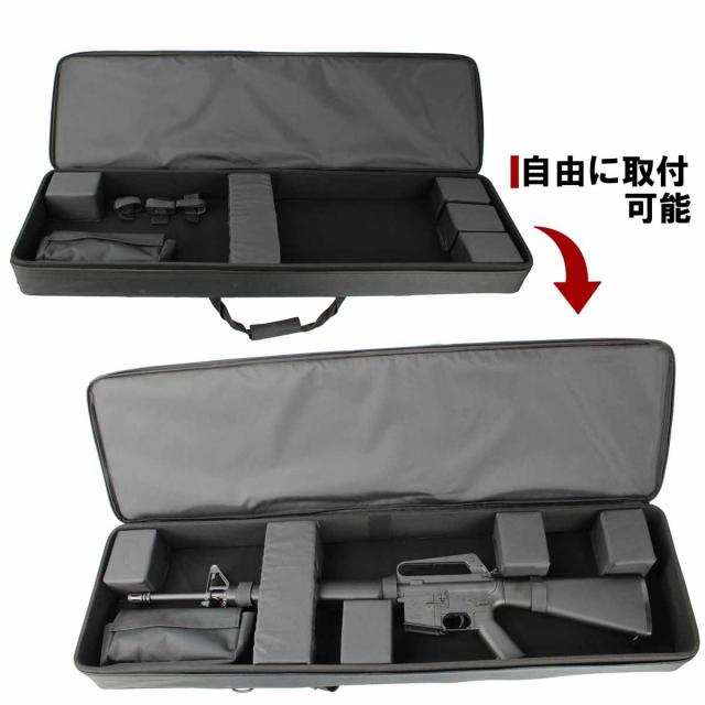 《5%OFFクーポン》【送料無料対象外】【大型送料商品】S&amp;T セミハードガンケース Lサイズ　V2　 BK(1100x300x100)_2