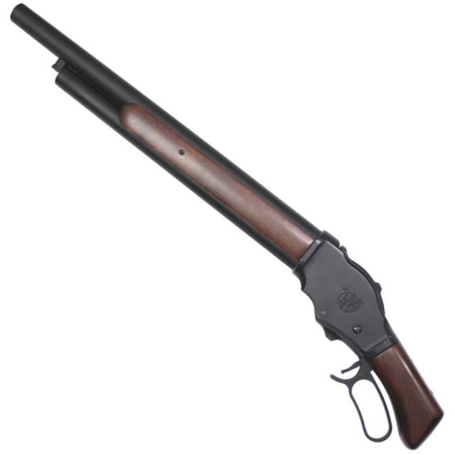 S&amp;T ウィンチェスター M1887 レバーアクション　ガスショットガン ソードオフ リアルウッド（ライブカート・排莢式）