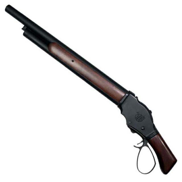 S&amp;T ウィンチェスター M1887 ソードオフ 排莢式　ガスショットガン リアルウッド BK ワイドレバー