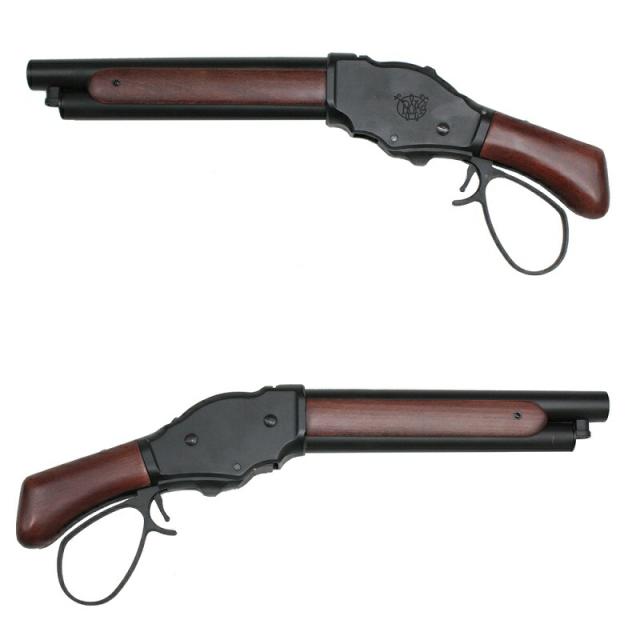 S&amp;T ウィンチェスター M1887 ワイルドカード レバーアクションガスショットガン リアルウッド　ワイドトリガー　BK （ライブカート・排莢式）_1