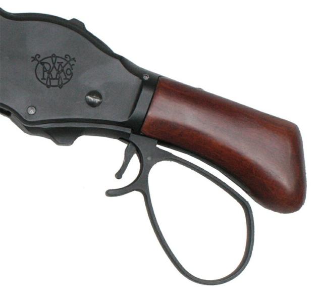S&amp;T ウィンチェスター M1887 ワイルドカード レバーアクションガスショットガン リアルウッド　ワイドトリガー　BK （ライブカート・排莢式）_2