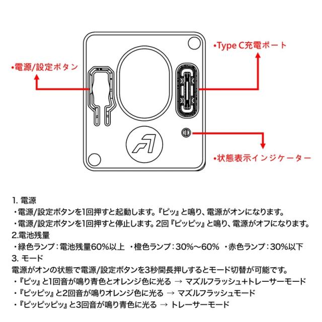 《三太郎の日5％OFFクーポン》Laylax 東京マルイ ガスブローバック グロック17 Gen.4/G17 Gen5 MOS用コンペンセイター型トレーサー_10