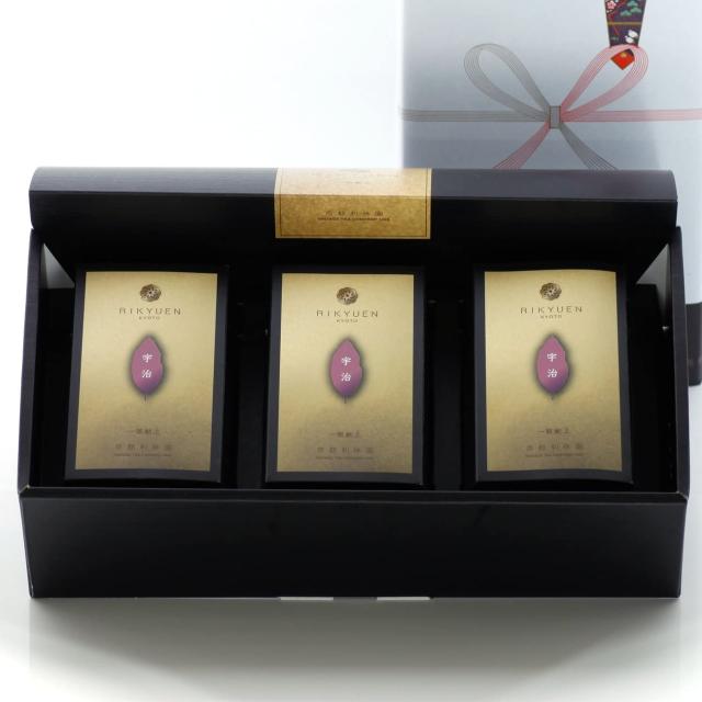 宇治茶 お茶 ギフト 高級 京都利休園 メーカー直送 宇治茶 30g 3本セット お歳暮 母の日 父の日 お中元 贈り物 贈答品 プレゼント 煎茶 お茶ギフト 茶葉 京都府産 uji-303の通販は 4,666円