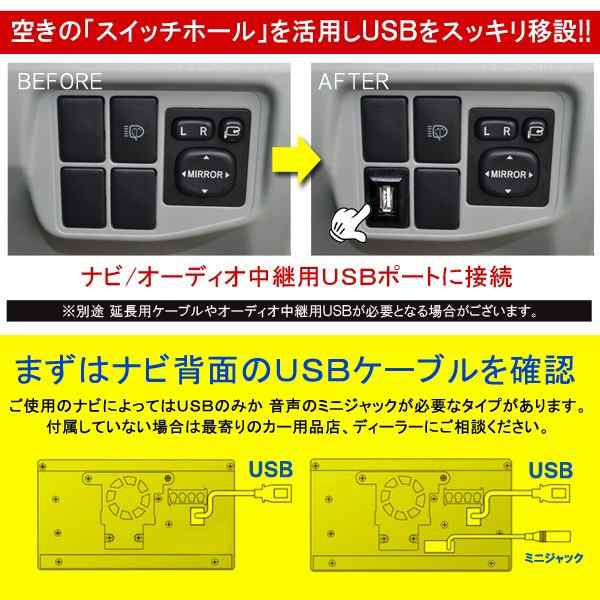 Usb 車 埋め込み 日産用 Usbパネル スイッチホール カーナビ 1000円 ポッキリの通販はau Pay マーケット ヴォーグ