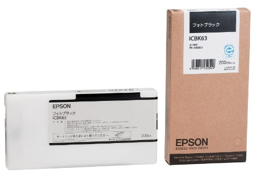 EPSON エプソン インクカートリッジ 200ml フォトブラック(ICBK63) PX-H6000用