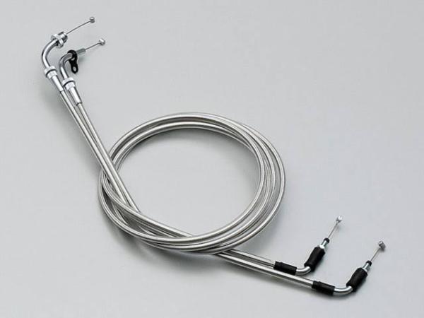 大阪単車用品工業 HB6581M ロング スロットルケーブル W ステンレスメッシュ スカイウェイブ250/400/typeS_(’03〜’05 CJ/CK-43A)_エプシロン250(’04〜’06 CJ43B)