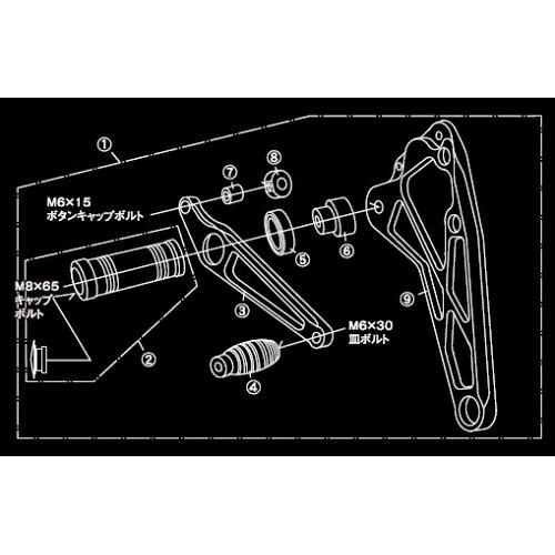 シフトアップ(Shift Up) APE100Dバックステップブレ-キガワASSY. (203600-RA)