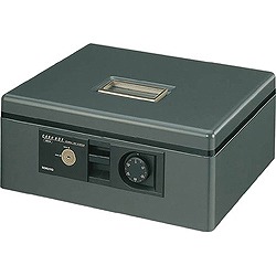 KOKUYO コクヨ 手提げ金庫A4シリンダー錠・ダイヤル錠ダークグレー (CB-11DM)