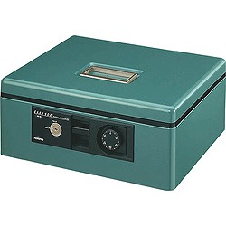 KOKUYO コクヨ 手提げ金庫A4シリンダー錠・ダイヤル錠緑 (CB-11G)