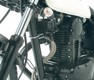 Active 14051505B OILクーラーステーSET ストレート 4.5-7R BLK仕様 GB250/SR400-05/SR500-00(横)/250TR-03(横)※ステーのみの通販は