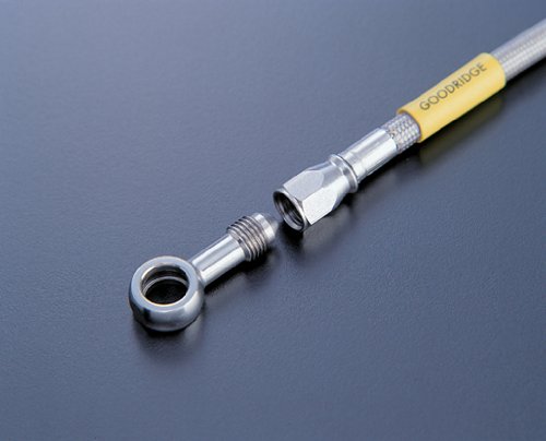 BUILD A LINE ユニバーサル ブレーキホース ロードモデル用 ステンレスフィッティング クリア ホース ホース全長1885mm B31845の通販は