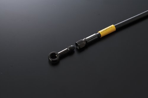 BUILD A LINE ユニバーサル ブレーキホース ロードモデル用 ステンレス(ブラック)フィッティング ブラックホース ホース全長235mm C30195の通販は