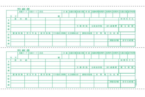 ヒサゴ 給与明細書  6615 1セット(250枚入)