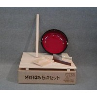 HOSINO 星野工業 そば打ち5点セット (のし板60x60cm・麺棒60cm・こね鉢36cm・包丁・こま板(取手)小・パンフ.DVD) 14x62.5x62.5cm 6800g