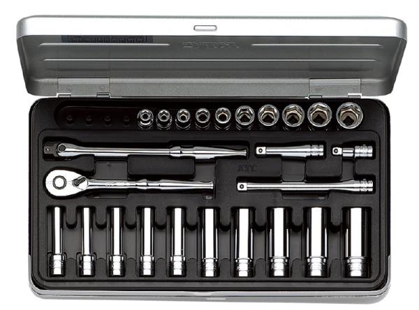 京都機械工具 TB2X20 (6.3SQ)ソケットレンチセット(ミリ) TB2X20