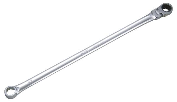 京都機械工具 MR15L-10F 超ロングラチェットメガネレンチ首振 MR15L-10F