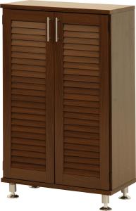 FUJIBOEKI 不二貿易 ルーバーシューズボックス ブラウン SB-6033BR BR 【90482】 北海道、沖縄、離島配送不可の通販は