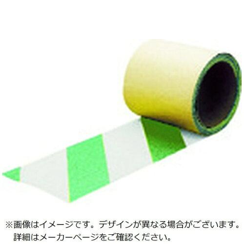 TRUSCO トラスコ中山 TRUSCO 蛍光ノンスリップテープ 屋外用 100mmX10m グリーン・ホワイト