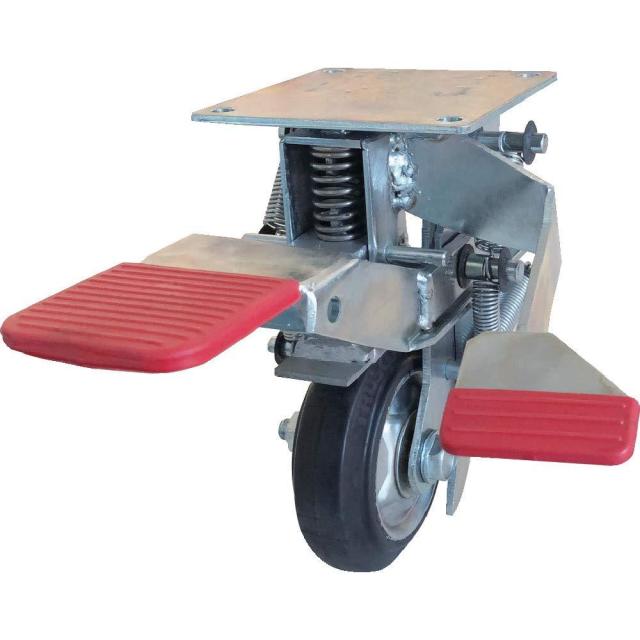 TRUSCO トラスコ中山 TRUSCO 前進アシスト機構付き台車ストッパー 150Φ用