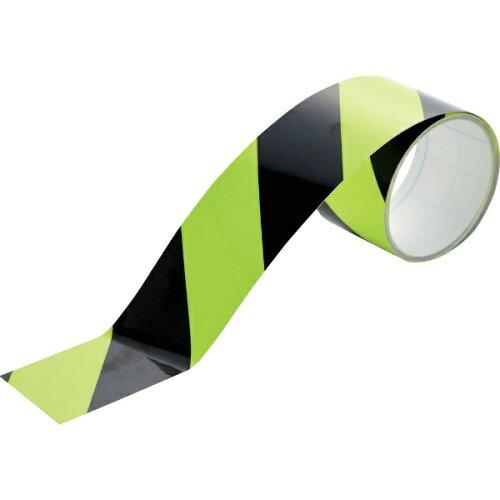 TRUSCO トラスコ中山 TRUSCO 蛍光トラ柄ラインテープ50mmx10m イエローxブラック