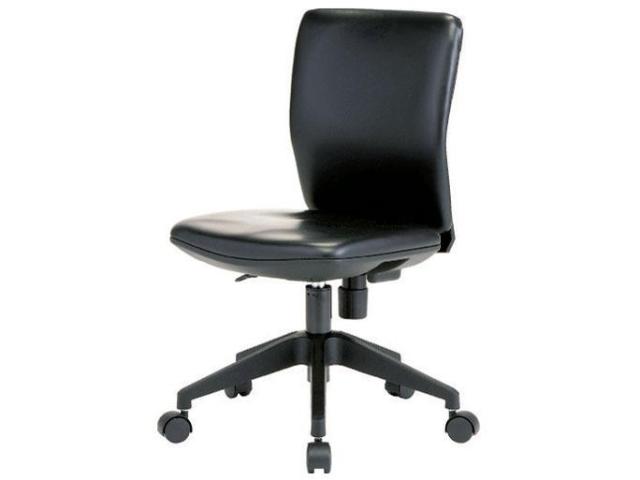 TRUSCO トラスコ中山 TRUSCO 体圧分散オフィスチェア ビニールレザー張り 肘無 ブラック FCC55L-BKの通販は 18,703円