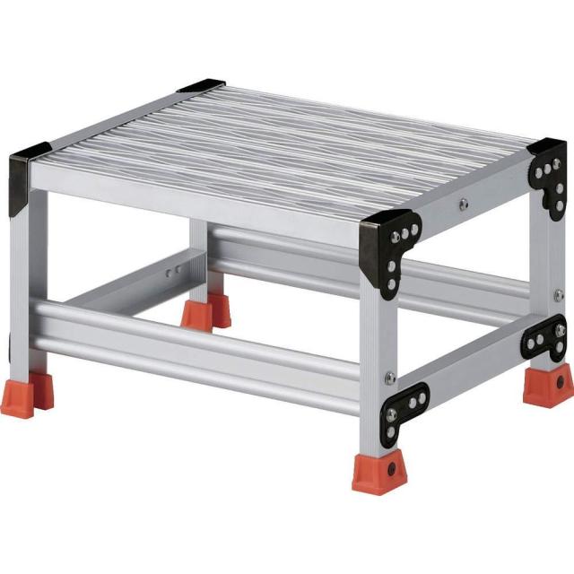 TRUSCO トラスコ中山 TRUSCO 作業用踏台 アルミ製・グレーチング仕様 SUS金具 1段 高さ0.3m 天板500×400