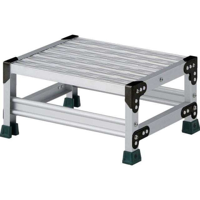 TRUSCO トラスコ中山 TRUSCO 作業用踏台 アルミ製・グレーチング仕様 SUS金具 1段 高さ0.25m 天板500×400