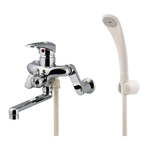 KAKUDAI カクダイ 浴室用 壁付 シングルレバー混合栓 節水シャワー付 メッキ仕様 一般地仕様 143-009