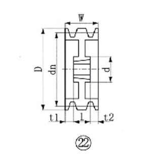 エバオン ※EVN ブッシングプーリー SPZ 212mm 溝数3 SPZ2123   1131 3807045の通販は