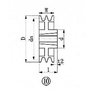 エバオン ※EVN ブッシングプーリー SPZ 224mm 溝数2 SPZ2242   1131 3807061