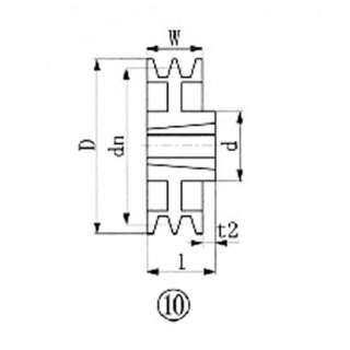 エバオン ※EVN ブッシングプーリー SPZ 315mm 溝数2 SPZ3152   1131 3807240