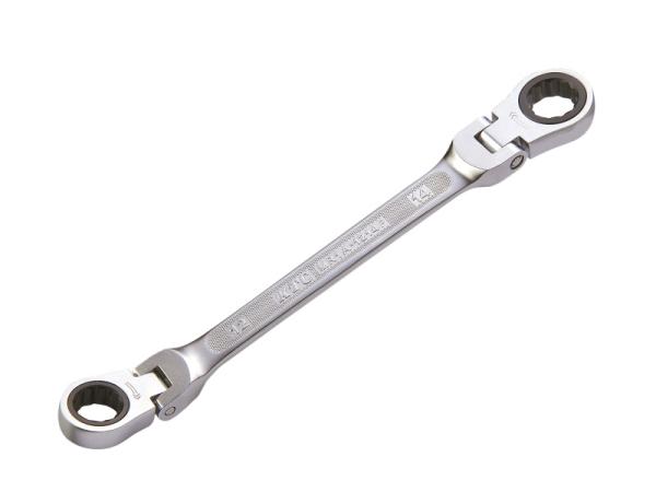 京都機械工具 MR1A-1214F ラチェットめがねレンチ(両頭首振タイプ) MR1A-1214F
