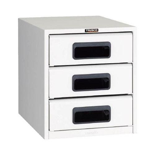 TRUSCO トラスコ中山 ※TRUSCO αレターケース スチール深型3段 引出飛出し防止型 A4W3N   8000 3937577