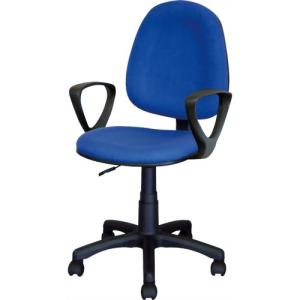 ナカバヤシ OAチェア ハイバック肘付き ブルー CNE-202B/B 1個