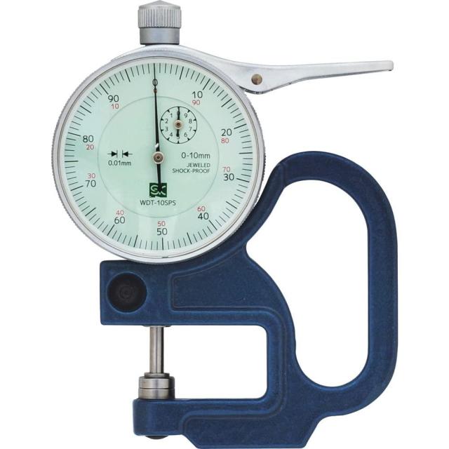 新潟精機(Niigataseiki) SK ダイヤルシクネスゲージ 0-10mm 目量0.01mm WDT-10SPS