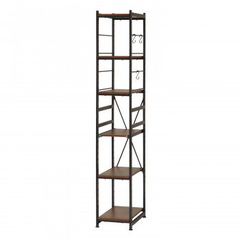 弘益 メタルラック本体 ブラウン 約30×42.5×180cm サラ スチールラック スリムタイプ SSR-30S(BR)の通販は