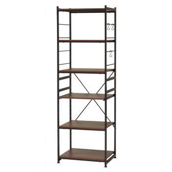 弘益 メタルラック本体 ブラウン 約58×42.5×180cm サラ スチールラック レギュラータイプ SSR-58R(BR)